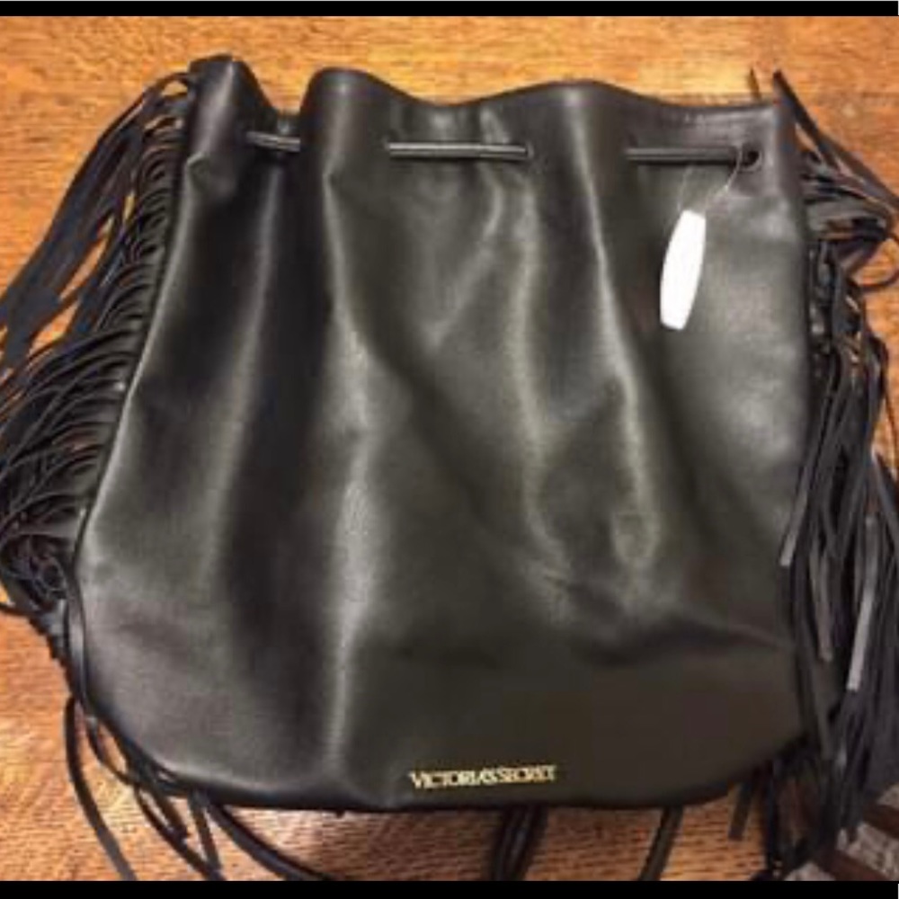 Victoria Secret fringe drawstring backpack